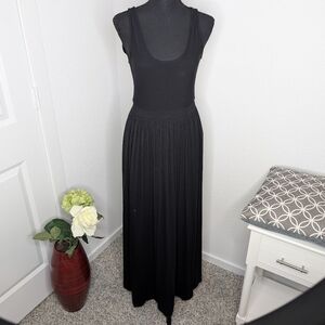 💘 MAEVE BY ANTHRO black jersey knit maxi dress S